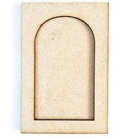 Adikala Plain Jharokha Mdf Cutout For Diy Art And Craft | Wall Hanging Decorations, Festival Gift, Wedding 13X9(In) | 33.02X22.84(Cm) (Design 5)