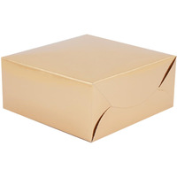 Grownex Festival Gift Box For Sweets | Designer Sweets Boxes | Folding 4.1X4.1X1.75 Inches 250 Gram Golden Mini Laddoo Empty Packing Boxes | Box For Dry Fruit And Sweets Combo Packing, Pack Of 50