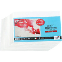 Brustro 100% Cotton Artists Watercolour Paper 300 Gsm 14 X 21 Cm Rough (12+3 Sheets)