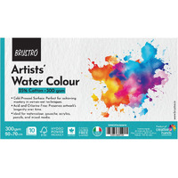 Brustro Artists Watercolour Paper 25% Cotton Cold Pressed 300 Gsm, Size 50 X 70 Cm, 10 Sheets