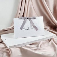 Satyam Kraft 4 Pcs White Folding Paper Gift Boxes With Ribbon | Decorative Favor Boxes For Wedding, Birthday, Return Gifts, Festivals & Chocolate Packing (White, Pack Of 4)