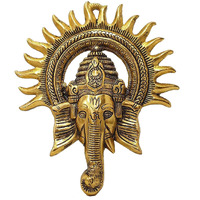Anshika International Chakra Ganesh Wall Decoration, Metal Wall Sculpture, Modern Metal Wall Decor, Wall Art For Bedroom, Wall Hanging & Decorative Mounted Art Sculpture For Living Room