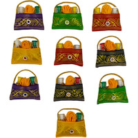 Soul Artisan Thamboolam Gift Set Return Gift Set (Pack Of 10) Traditional Handmade Wish Bottle With Thali Thread In Small Bag - Tamboolam For Religious Ceremony Pooja And Function | Pack Of 10