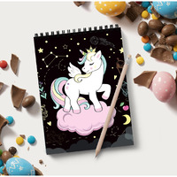Vprint Quality Sketch Book Drawing Pad Sketch Book 120 Gsm A4 A Thick Sheets (A4 Size,80 Sheets/160 Pages, Pack Of 1)(White Unicorn)