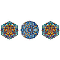 Vah- Kya Bat Hai !! Wall Art For Living Room, Room Wall Art, 3D Wall Art, 3D Wall Decor, Mandala Wall Decor, Mandala Wall Hanging, Wall Arts For Living Room, Wood Decor For Wall (Set Of 3)
