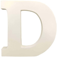 Smart Art Wood Carving Wooden D Letter- English Upper Case Alphabets Cutouts For Art And Craft Work (D_White_6 In X 25Mm)