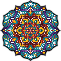 Vah- Kya Bat Hai !! Multicolour Wall Art For Living Room, 3D Mandala Wall Decor