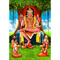 Roostaflag Lord Dakshinamurthy Wall Sticker | Dakshinamurthy Poster Big Size | Dakshinamurthy Photo Sticker Small | Guru Dakshinamurthy Stickers For Pooja Room, Home Decoration (30 X 21 Cm (Medium))