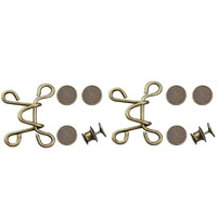 Mgnlr Instant Jeans Button Pins Waist Tightener Set, Make The Waist Fit For Skirt Pants Robe, No Sewing Required Adjustable Waist Buckle For Loose Jeans Pants (4Pcs Brown Waist Pin)