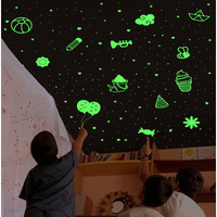 Dreamkraft Decorative Glow In The Dark Stickers - Set Of 138 (Radium Vinyl Material)