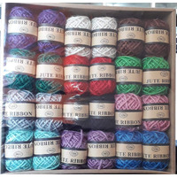 Satyam Kraft 24 Pcs Natural Colorful Jute Twine Jute Ribbon For Decoration For Craft Gift Wrapping String Arts Crafts Gift Christmas Packing Materials String For Gardening Applications
