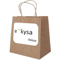 E Kysa Basics Brown Kraft Paper Carry/Gift/Cloth/Grocery Recycled Eco Friendly Bags With Handles - 5 * 3 * 10 Inches, Pack Of 15 Pcs
