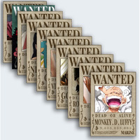 Soulabiti One Piece Wanted Poster Set Anime Straw Hat Pirates Luffy Zoro Sanji Nami Gear 5 Wall Art (Pack Of 10 12X18 Inches) For Bedroom Living Room Office Decor