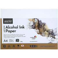 Brustro Artists Alcohol Ink Paper 234 Gsm, 300 Micron, Size - A4 (Pack Of 18 Sheets)