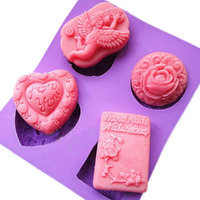 Styleys Silicone Soap Moulds For Soap Making, Loaf, Muffins, Cheesecakes (Angel Rose Shape)