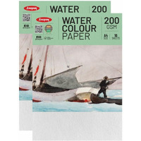 Anupam Watercolor Paper A4 200 Gsm - Cold-Pressed, Acid-Free, Both Side Usable Water Colour Papers For Watercolour, Acrylic, Gouache, Ink & Mixed Media, 10 Sheets (Pack Of 2)