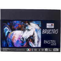 Brustro Artists Pastel Paper 160 Gsm A3 Nero (Pack Of 12 Black Sheets)