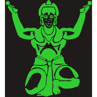 Monk Wish Glow In The Dark Hanuman Ji Radium Green Glow Sticker (27X31Cm)