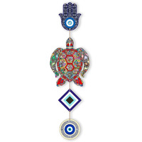 Xtore Decorative Wall Art Mdf Wooden Hanger For Living Room | Bedroom | Office | Kitchen | Evil Eye | Nazar Raksha | With Turtle For Home Decor - Pack Of 1