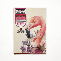 Messketeers Professional Artist Sketchbook Pad  10 Sheets / 20 Pages  300 Gsm Semi-Textured Fine Art Paper With Butter Paper Separators, Easy Tear Gum Pad Binding  Ideal For Acrylics And Inks