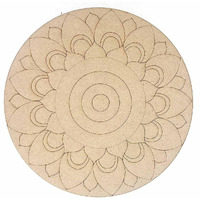 Adikala Engraved Mandala Mdf Boards For Art And Craft | For Decorations, Festival Gift, Wall Decorations 3.5 Thickness 12 Inch (30.48Cm) Unfinished Mandala Art Tools Kit For Lippan Art (Md 4)