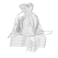 Pure Source India Metallic Satin Mix (13 * 16 Cm) Organza Potli Bags Pouch Best Gift Item (Set Of 6)