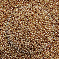 Embroiderymaterial (15/0) 1.5Mm Glass Beads For Jewellery Making, Bracelet Making, Diy, Craft, Embroidery Work, Toran Making, Pusalu Making Etc (Gold, 100 Gram)