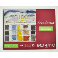 Fabriano Accademia Drawing & Watercolour Pad 240 Gsm 27 X 35 Cm