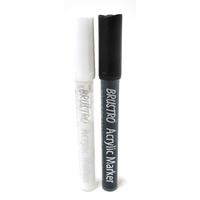 Brustro Acrylic (Diy) Black And White Marker, For Craftworks, School Projects And Other Presentations (Pack Of 2)