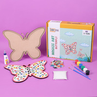 Hobby India Mosaic Art Kit For Kids & Adults | Diy Mirror Craft Set With Tiles, Stickers & Butterfly Designs | Creative Wall Decor Activity | Birthday Gift For Boys & Girls (Butterfly)