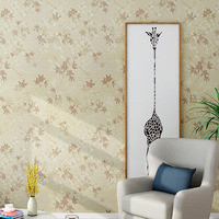 Wolpin Wall Stickers Wallpaper Self Adhesive Maple Leaves (45 X 600 Cm) Extra Large Diy Peel And Stick, Beige