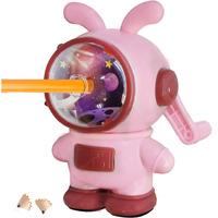Funblast Pink Rabbit Shaped Manual Pencil Sharpener For Kids, School, Office - Plastic, Compact, Portable, Space Saver, Gift For Kids