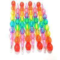 Hookcart 8 Pcs Rainbow Color Brick Stacking Non-Sharpening Pencil For Kids Birthday Return Gift (Pack Of 8 Pcs/Multicolor)