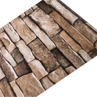 Wallgenics Vinyl Pvc 3D Stone Wall Sticker, 333 X 45 Cm, Multicolour