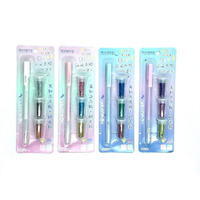 Artbee Set Of 4 Glue Pen With Glitter Powder, 12 Color Glitter For Art And Craft.
