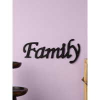 Purestory Wall Hanging Family | Wall Decor Signs | Home Decor Items For Living Room | House Decorative Items | Interior Decoration Items | Decorative Items For Home (Black)