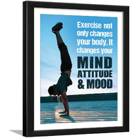 Chaka Chaundh - Exercise Quotes Frames - Workout Quotes Frames - Exercise Posters - Gym Quotes Wall Frames - (13.6 X 10.6 Inches)