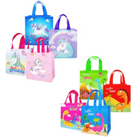 Parteet Paper Cartoon Theme Gift Carry Bags - Medium Size Party Goodies Bag (Multicolor)