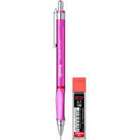 Rotring Visuclick Pink Mechanical Pencil 0.7Mm For Drawing, Writing & Sketching, Transparent Abs Plastic Body, 12 Hb Polymer Leads