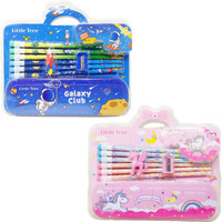 Parteet Giftset (Pack Of 2 Sets) In Each Set 6 Pencils, 1 Unicorn Metal Pencil Box, 1 Sharpener, 1 Unicorn Eraser And, Unicornthemed Stationary Combo Sets For Boys And Girl | Stationary Gift Sets
