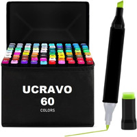 Ucravo 60 Colors Dual Tip Colorful Art Markers