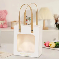 Cots And Cuddles 10Pc Transparent Gift Bag | Festive Goodie Bags | Carry Bags For Birthday, Wedding, Anniversary (White, Small)