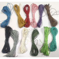 Omx 12 Rolls, 0.5 Mm (Total - 120 Mtr - 10 Mtr Each Colour) Waxed Cotton Cord, Waxed Thread Braided Strings For Craft Making, Diy, Beading, 12 Colors, 10 Meters Each