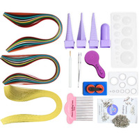 Vibhuti Crafts Quilling Craft Big Kit - Complete Set With Needle, Tweezers, Mini Board, And More - Handicrafts Supplies For Creative Projects