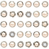 Mgnlr 6 Styles Women Shirt Brooch Buttons Cover Up Button Pearl Safety Brooch Pins Button For Clothing Dress Supplies Clothing Bags Accessories Supplies Diy Crafts (30 Pcs)