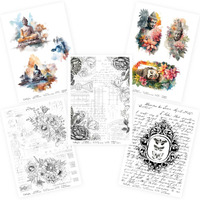 Craftangles Decoupage Napkin / Tissue / Collage Paper - Combo 8 (Pack Of 5)