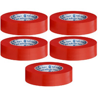 Vcr Red Strong Acrylic Transparent Adhesive - Double Sided Heat Resistant - (Polyester Tape) - 45 Meters In Length - 24Mm Width - 5 Roll Per Pack