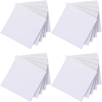 Amazon Brand  Umi Cotton Canvas Board Medium Grain 4 X 4 Inch With 4Mm Board Backing - Pack Of 20 - White