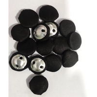 Omx Satin Fabric Cotton Button 14Mm (22 L) For Sewing On Clothing, Craft, Embroidery, Decoration (100 Pc, 14 Mm Diameter) (Black)