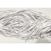 Omx 2.5 Mm, 60 To 75 Mtr, Thick Malai Macrame Cord/Malai Dori/Silk Macrame, Bugtail Satin Cord Shamballa Beading Kumihimo String (White)
